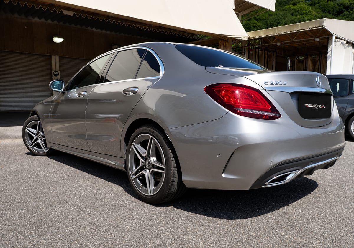 2020 Mercedes-Benz C-Class C220d Low Ed Sports + Pack, rear three-quarter view