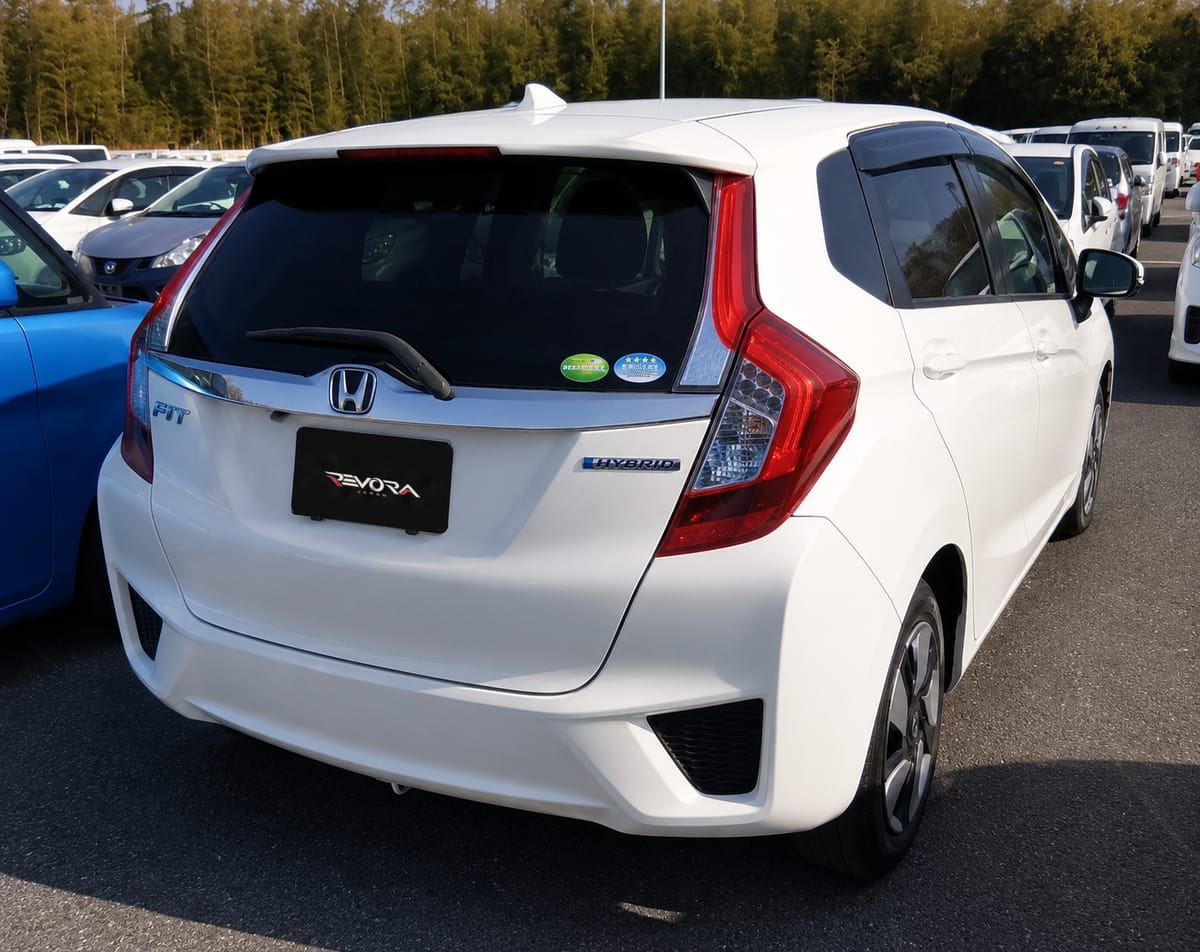 2015 Honda Fit F Package, rear three-quarter view